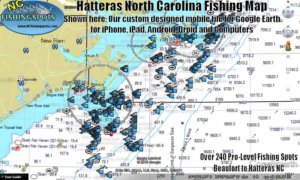 Hatteras Offshore GPS Fishing Spots Map