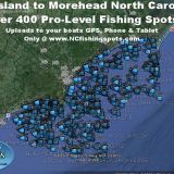 Oak Island to Morehead Fishing Spots Map