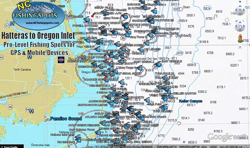 Cape Hatteras Offshore Fishing Maps - Maps Unique