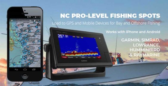 North Carolina Fishing Spots Maps - Inshore, Offshore GPS spots