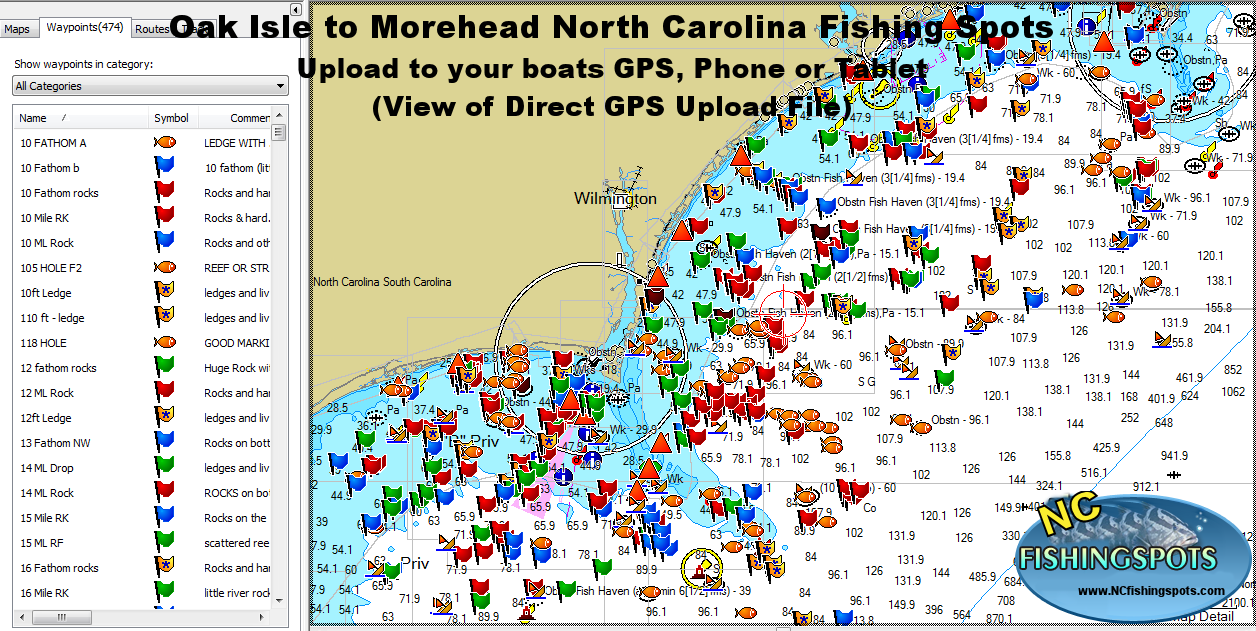 Oak Island to Morehead Fishing Spots - North Carolina Fishing Spots